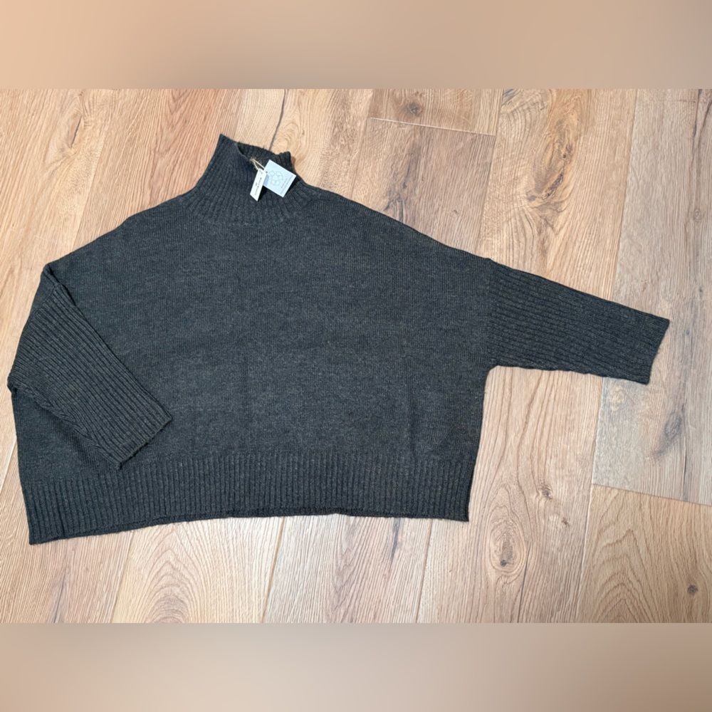 Eco friendly brown/grey cocoon sweater from World Market. New with tags.